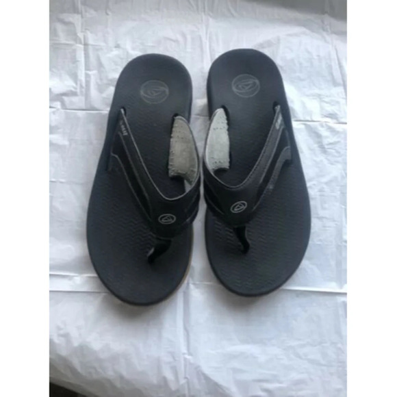 Reef Men’s Flip Flops Thong Sandals Black Size 9 - Picture 1 of 4